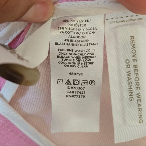 Ann Taylor Short Trench Pea Coat Pink size 00 - Picture 13 of 15